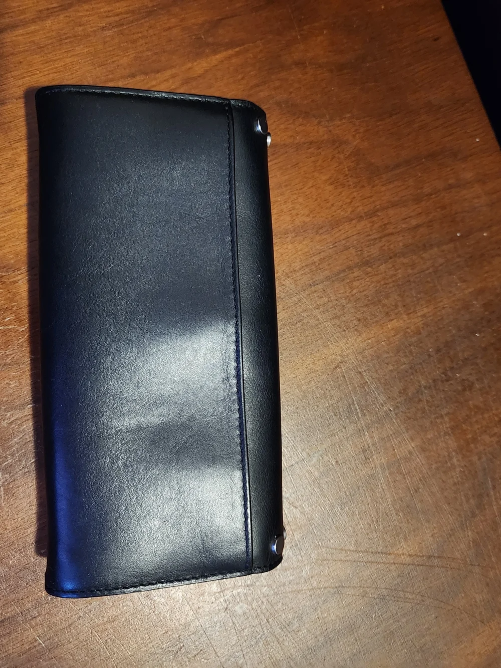 Michael Kors Black Leather Studded Clutch Wallet